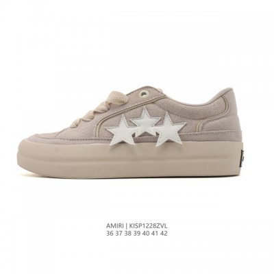 New Arrival: Company-Grade Amiri White Sneakers with Star Design - Trendy Sporty