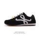 loewe Ballet Runner Leather And Fabric Splicing Simple Round Toe Lace-Up Low-