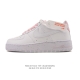 Company-grade Nike Air Force 1 '07 Low platform sneakers, featuring a thick sole