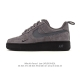 Company-grade Nike Air Force 1 '07 Low platform sneakers, featuring a thick sole