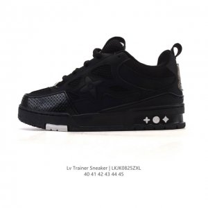 Louis Vuitton LV Louis Vuitton sneakers are fashionable, trendy, and thick-soled