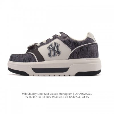 Mlb Chunky Liner Mid, a popular senior shoe, is a lightweight, thick-soled, vers
