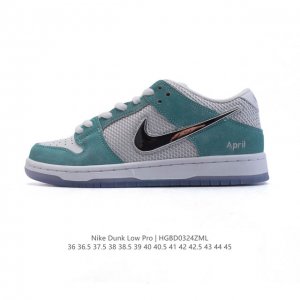 220 April Skateboards X Nk Sb Dunk Low Sb Turbo Green Swooshes April Fd2562 36 4
