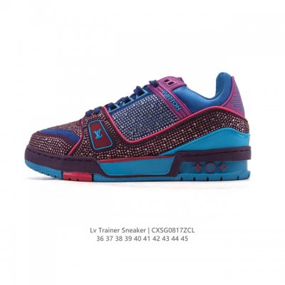 Louis Vuitton LV Louis Vuitton sneakers, fashionable sneakers, trendy thick-sole