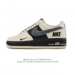 Nike Air Force 1 '07 Low, a versatile, platform, low-top white sneaker with cus