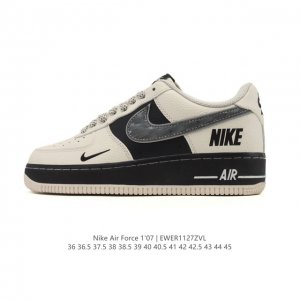Nike Air Force 1 '07 Low, a versatile, platform, low-top white sneaker with cus