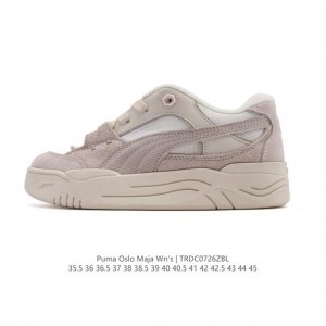 a company-grade Puma Oslo Maja Wn's 2025 new white platform sneakers with thick
