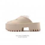 Gucci 2025 summer latest closed-toe slippers for women, fashionable and versatil