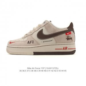 Company-grade Nike Air Force 1 '07 Low, 2025 new deconstructed double-lace-up p