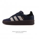 The adidas Ad Samba Xlg Samba Oversized Thick-Sole Series is a versatile platfo
