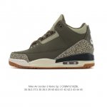 Company Grade Nike Air Jordan 3 Retro Series, a mid-top basketball shoe featuri