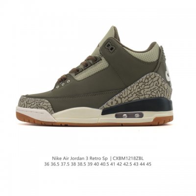Company Grade Nike Air Jordan 3 Retro Series, a mid-top basketball shoe featuri