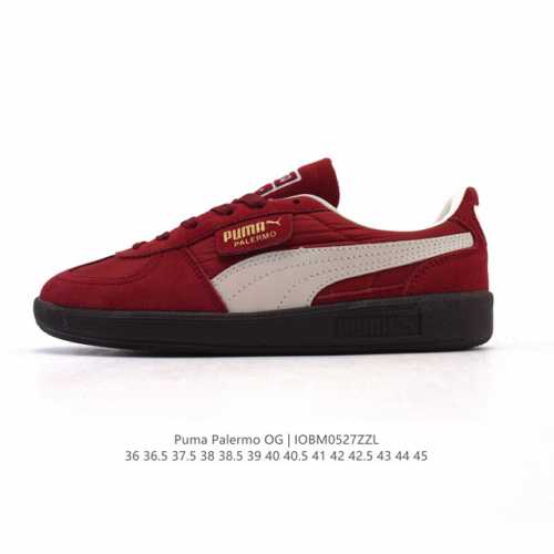 Puma Palermo Og Non-Slip Wear-Resistant Low-Top Army Trainer Sneakers For Men An