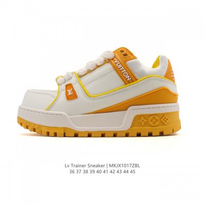 Lv Trainer Maxi. The padded collar and tongue draw inspiration from skateboardin