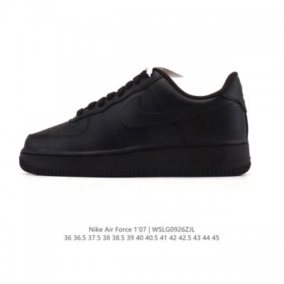 Company-level Nike Air Force 1 '07 Low, a versatile, thick-soled, height-enhanc