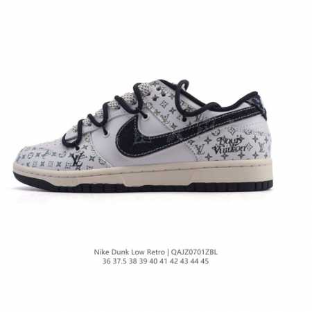 Corporate Nike Dunk Low Retro Sneakers Retro Deconstructed Lace-Up Sneakers Dou - Click Image to Close