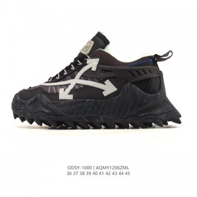Off-White CO Odsy-1000 Sneakers Hiking Boots, Thick-Soled Platform, Height-Incre