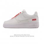 Nike Air Force 1 '07 Low, a versatile, platform, low-top white sneaker with cus