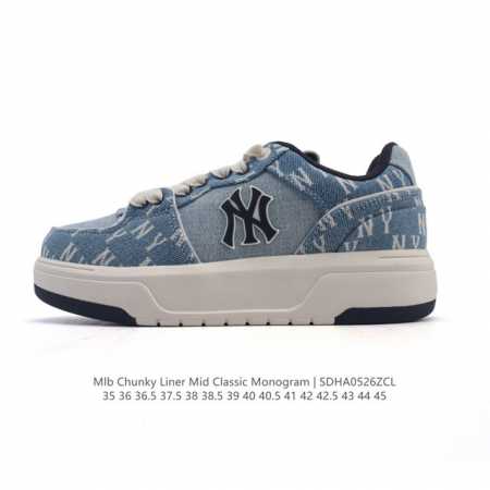 mlb Chunky Liner Mid Popular Item Senior Shoes Series Lightweight Height-Enha - Click Image to Close