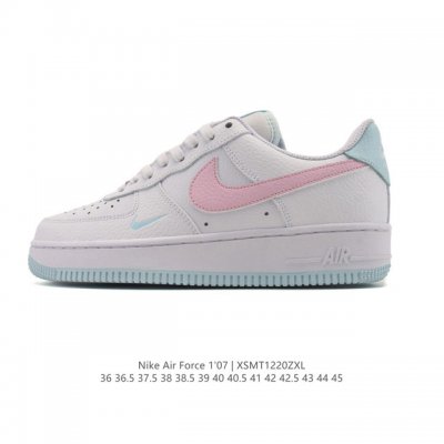 Nike Air Force 1 '07 Low, a versatile, platform, low-top white sneaker with cus