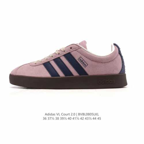 Adidas Vl Court 2.0 Shoes T-Toe Shoes. These white, casual sneakers are designe