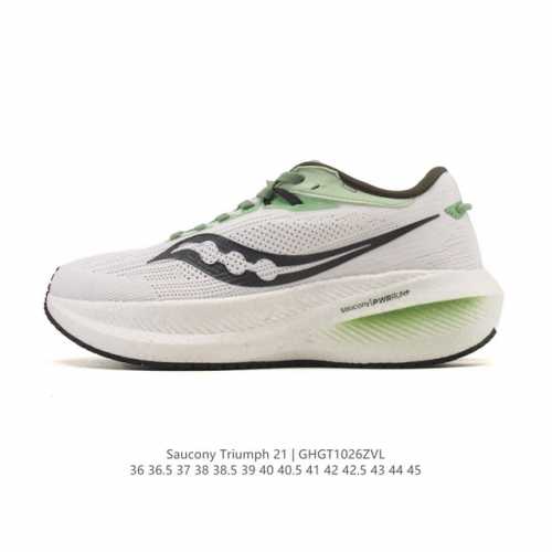 Saucony Triumph 21 Unisex Running Shoes, High-Cushioning, Lightweight, Thick, He