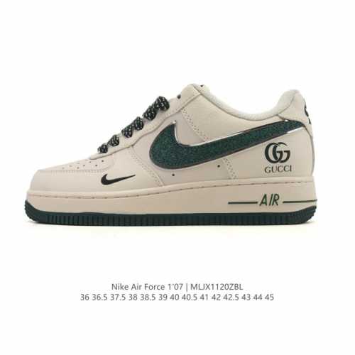 Nike Air Force 1 '07 Low, a versatile, platform, low-top white sneaker with cus