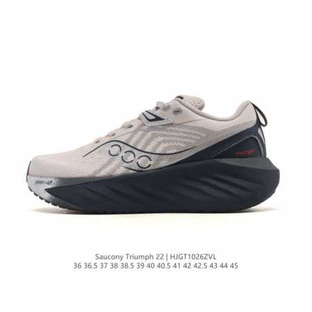Saucony Triumph 22 Unisex Running Shoes with Strong Cushioning, Lightweight, Sui - Click Image to Close