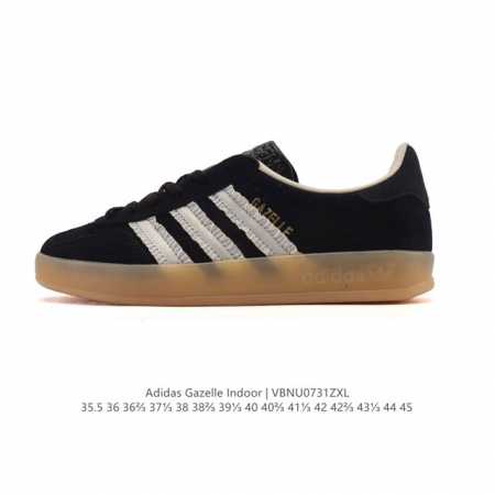 adidas Originals Gazelle Indoor Retro Trefoil Non-slip Transparent Rubber Sneake - Click Image to Close