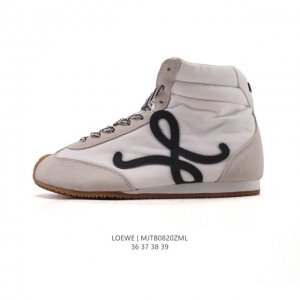 Corporate-level Loewe Ballet Runner leather and fabric stitching, simple round-