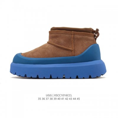 Genuine Ugg Retro High-Top Sneakers for Men and Women, Trendy Boots, Thick Sole,