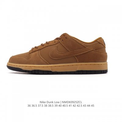 The Nike Dunk Low Retro sneaker features a deconstructed double-lace design. A c