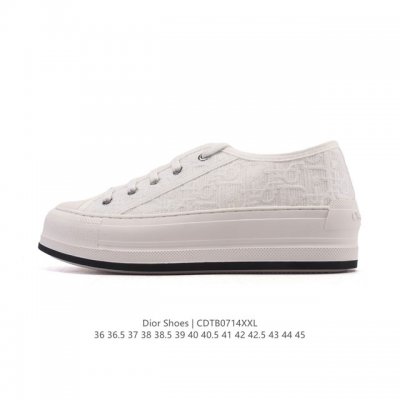 Corporate-grade Dior white sneakers for men and women, featuring a fabric upper,