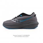 Corporate-level Saucony Triumph 21 neutral running shoes, highly cushioned, lig