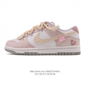 Company Grade Nike Dunk Low Retro Sneakers, Deconstructed Lace-up Women's Shoes.