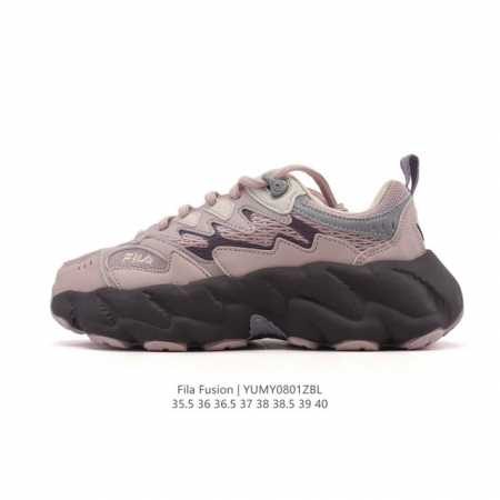 Company-level Fila women's dad shoes, Fila Fusion thick-soled, height-enhancing, - Click Image to Close