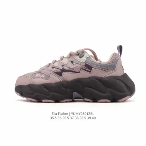 Company-level Fila women's dad shoes, Fila Fusion thick-soled, height-enhancing,