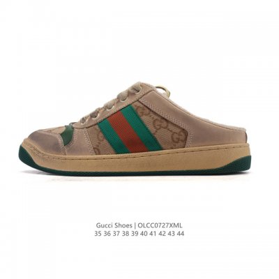 Corporate-level Gucci men's and women's shoes, Gucci Screener series, distressed