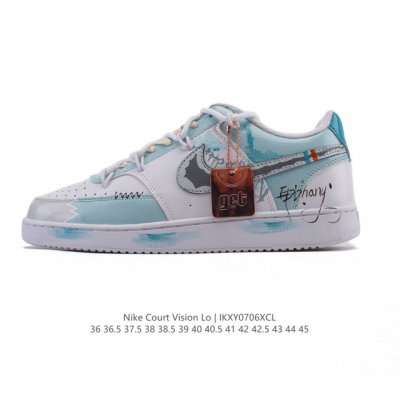 Corporate Nike Court Vision Low Campus Style Retro Basketball Sneakers Men's an