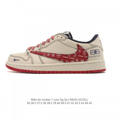 Authentic Nike Air Jordan 1 Low Og Sp Military Blue AJ1 Jordan 1 Reverse Swoosh