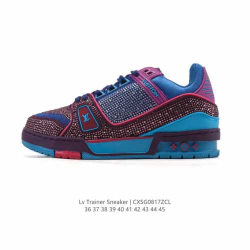 Louis Vuitton LV Louis Vuitton sneakers, fashionable sneakers, trendy thick-sole