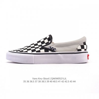 Vans Unisex Classic Slip-On Checkerboard Canvas Shoes Vulcanized Shoes Casual Lo