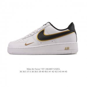 Nike Air Force 1 '07 Low, a versatile, platform, low-top white sneaker with cus