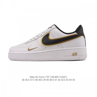 Nike Air Force 1 '07 Low, a versatile, platform, low-top white sneaker with cus