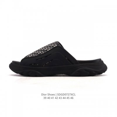 Dior corporate-grade men's beach slippers imported precision jacquard embroidery