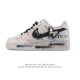 Nike Air Force 1 '07 Low, a versatile, platform, low-top white sneaker with cus