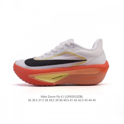 Corporate Nike Zoom Fly 6 Marathon Carbon Plate Beige Black Running Shoes Men's