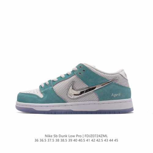 April Skateboards X Nk Sb Dunk Low Sb Turbo Green Swooshes April Fd2562 36 45 F