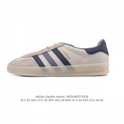 adidas Originals Gazelle Indoor Retro Trefoil Non-slip Transparent Rubber Sneake