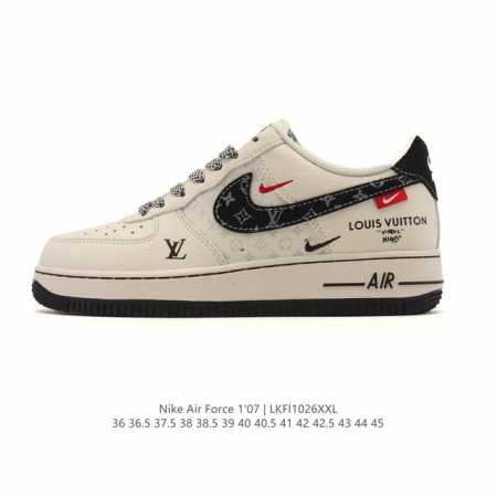 Company-grade Nike Air Force 1 '07 Low platform sneakers, featuring a thick sole - Click Image to Close